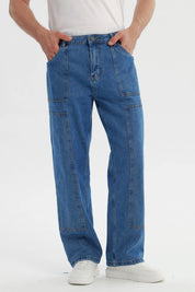 Jeans Hombre Straight Azul