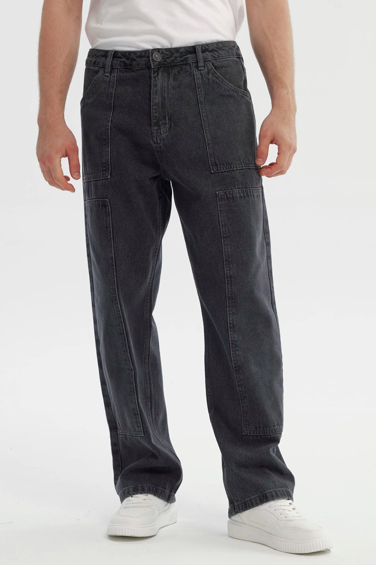 Jeans Hombre Straight Gris