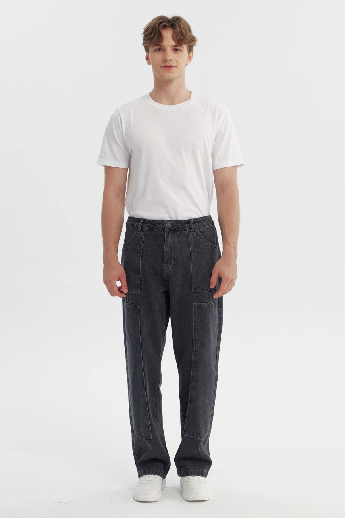 Jeans Hombre Straight Gris