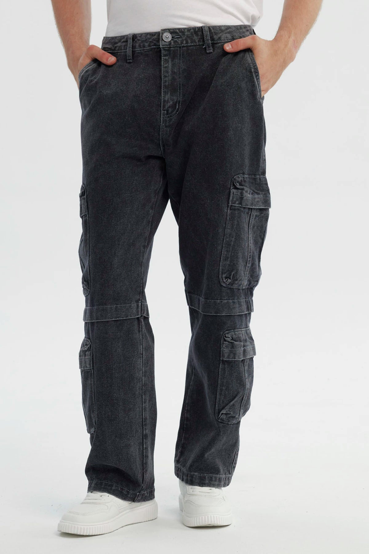 Jeans Hombre Calce Recto Gris
