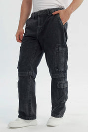 Jeans Hombre Calce Recto Gris