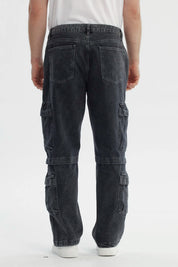Jeans Hombre Calce Recto Gris