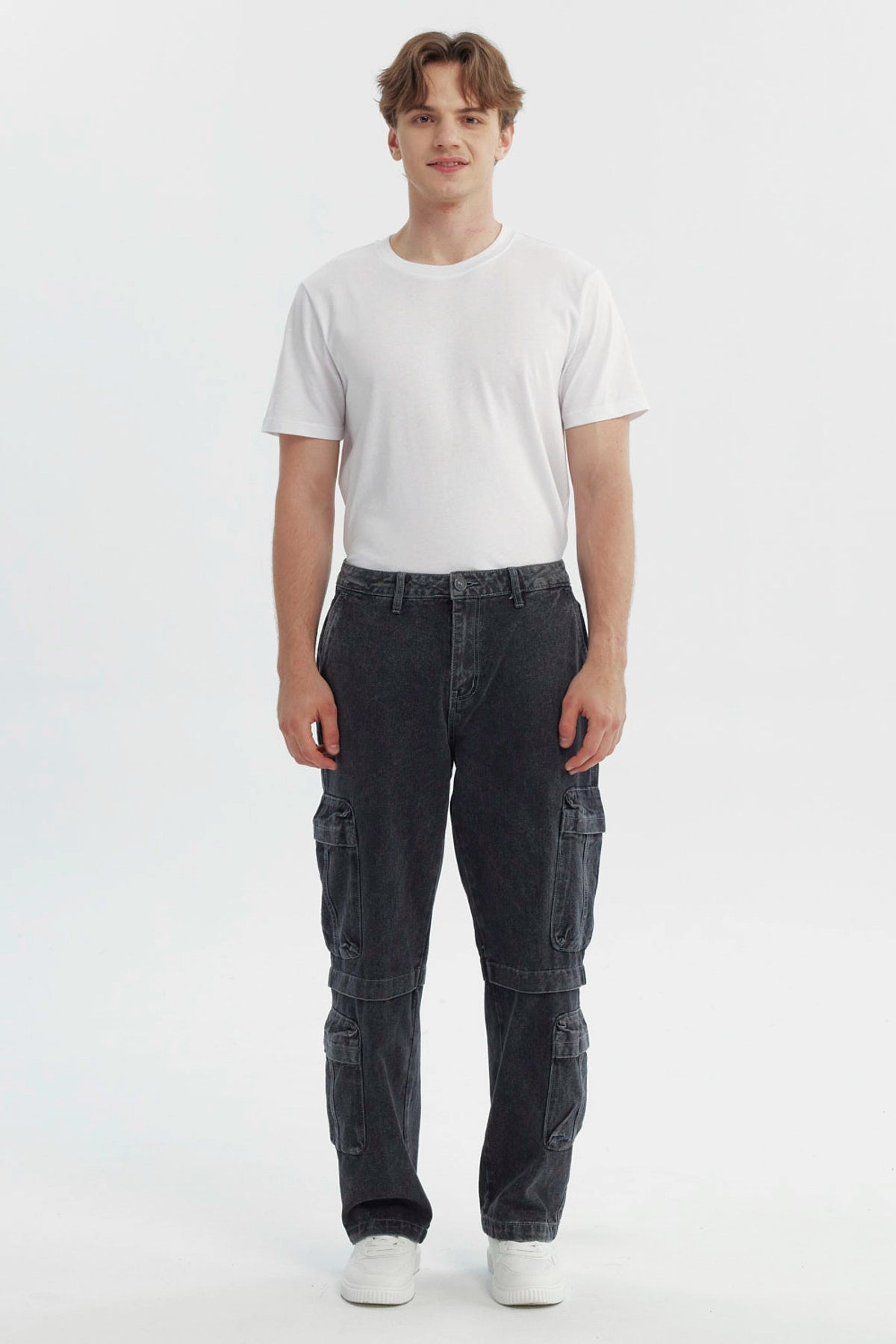 Jeans Hombre Calce Recto Gris