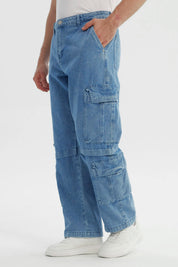 Jeans Hombre Calce Recto Azul Claro