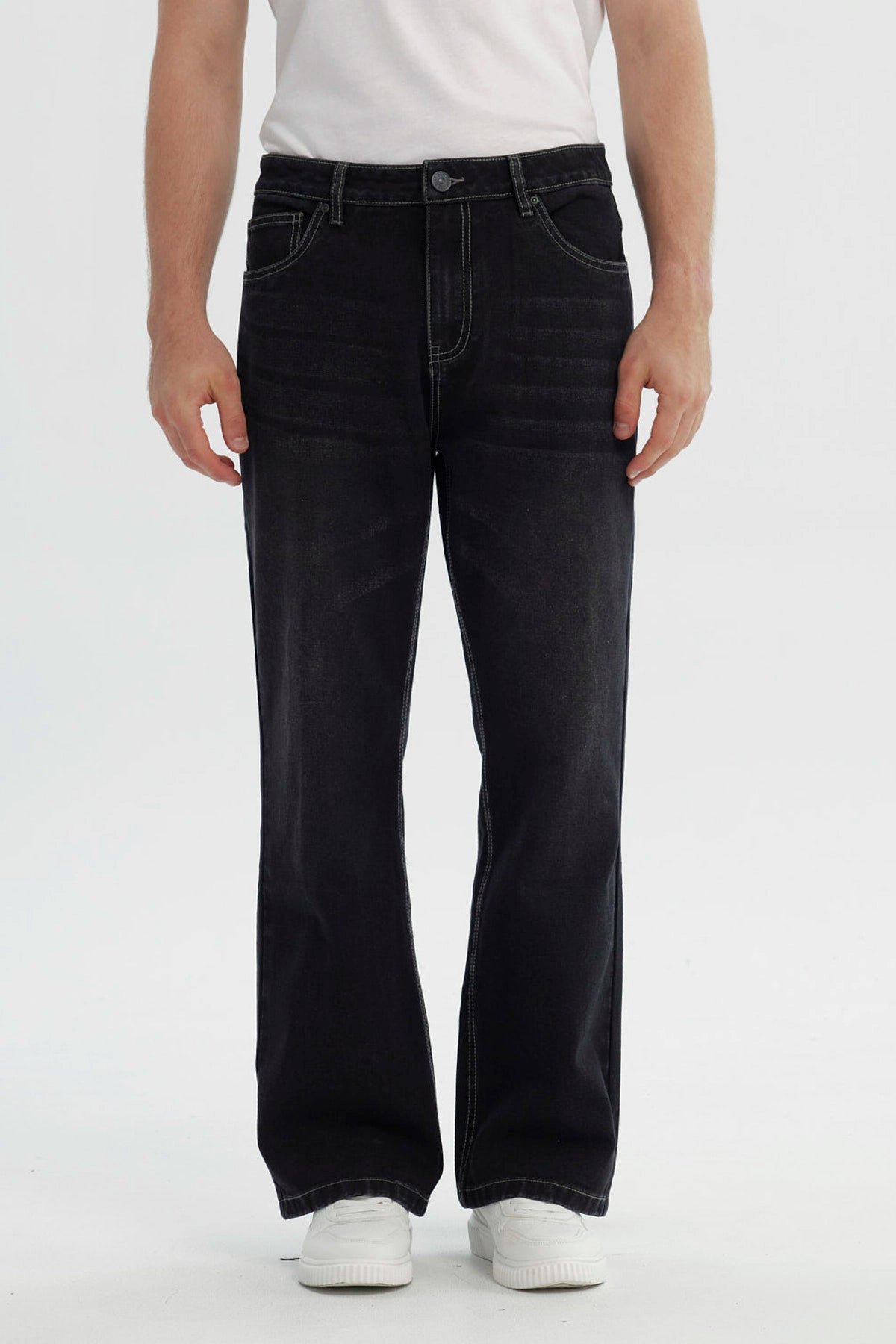 Jeans Hombre Flare Negro