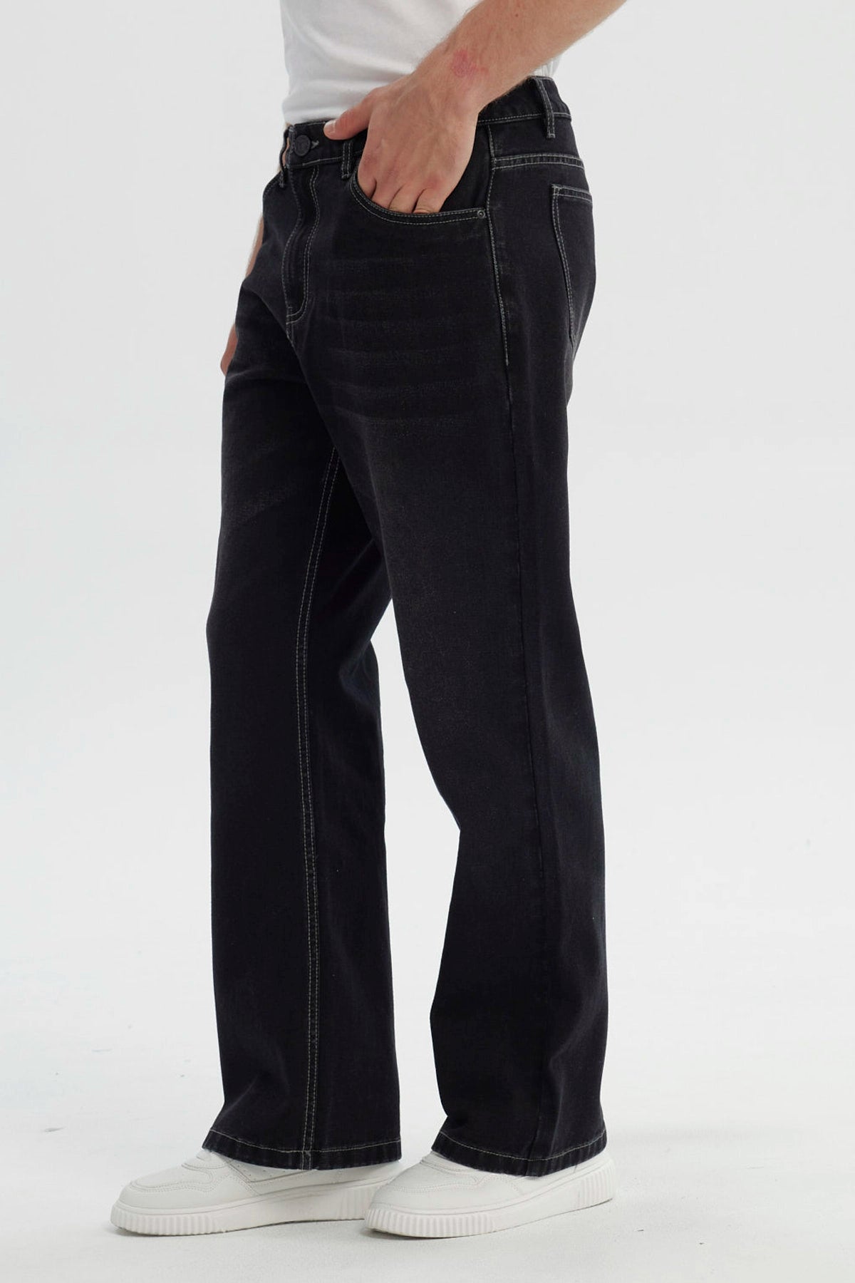 Jeans Hombre Flare Negro