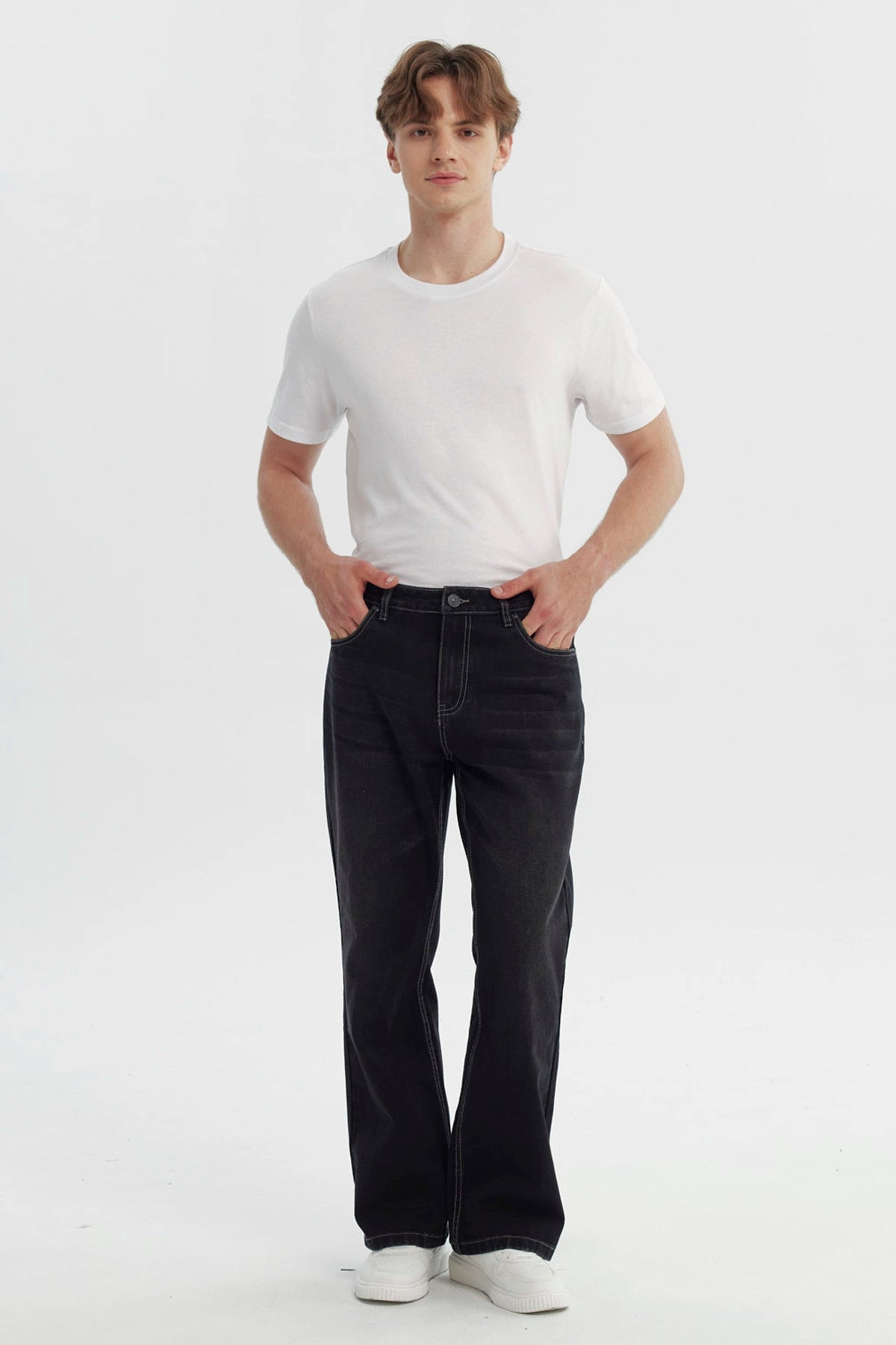 Jeans Hombre Flare Negro