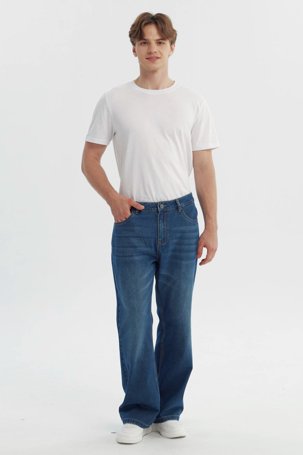 Jeans Hombre Flare Azul