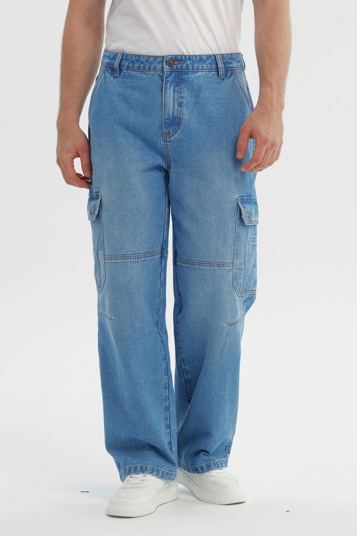 Jeans Hombre Baggy Azul Claro