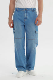 Jeans Hombre Baggy Azul Claro