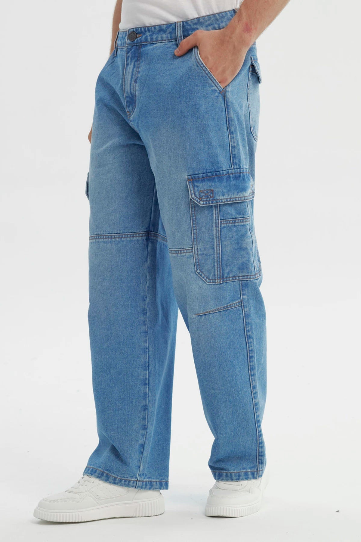Jeans Hombre Baggy Azul Claro
