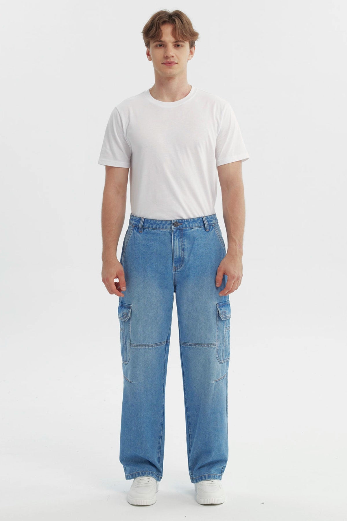 Jeans Hombre Baggy Azul Claro