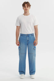 Jeans Hombre Baggy Azul Claro