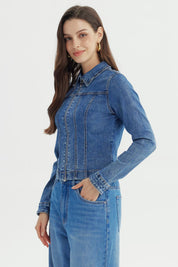 Chaqueta Mujer Clásica Azul