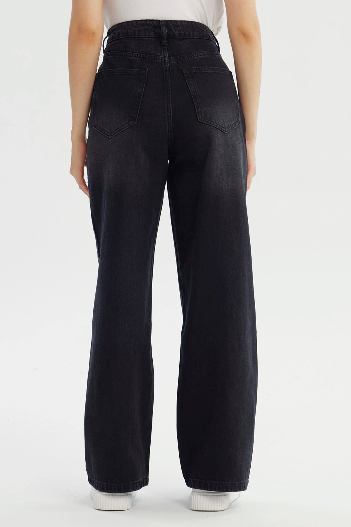 Jeans Mujer Baggy Negro