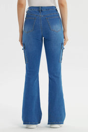 Jeans Mujer Flare Azul