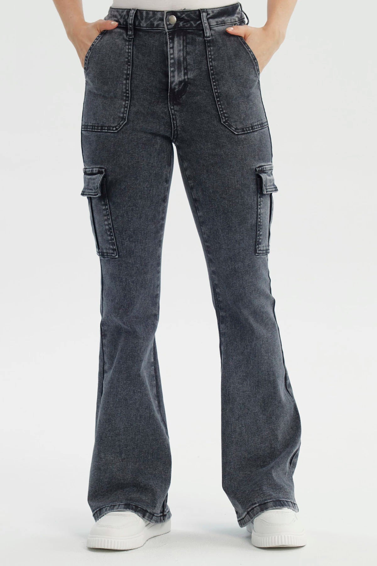 Jeans Mujer Flare Negro