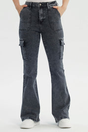 Jeans Mujer Flare Negro
