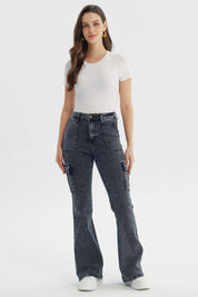 Jeans Mujer Flare Negro