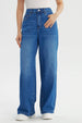 Jeans Mujer Moda Wide Leg Azul