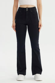 Jeans Mujer Flare Negro