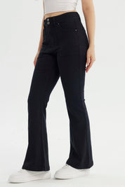 Jeans Mujer Flare Negro