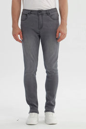 Jeans Hombre Skinny Gris Oscuro