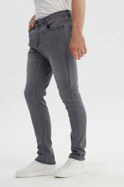 Jeans Hombre Skinny Gris Oscuro
