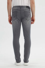 Jeans Hombre Skinny Gris Oscuro