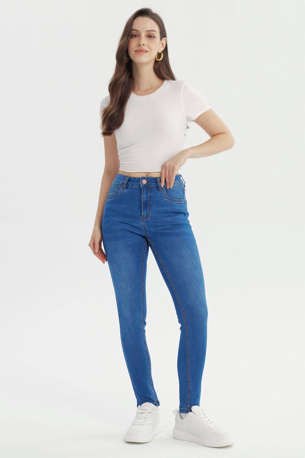 Jeans Mujer Super Skinny Estela Azul