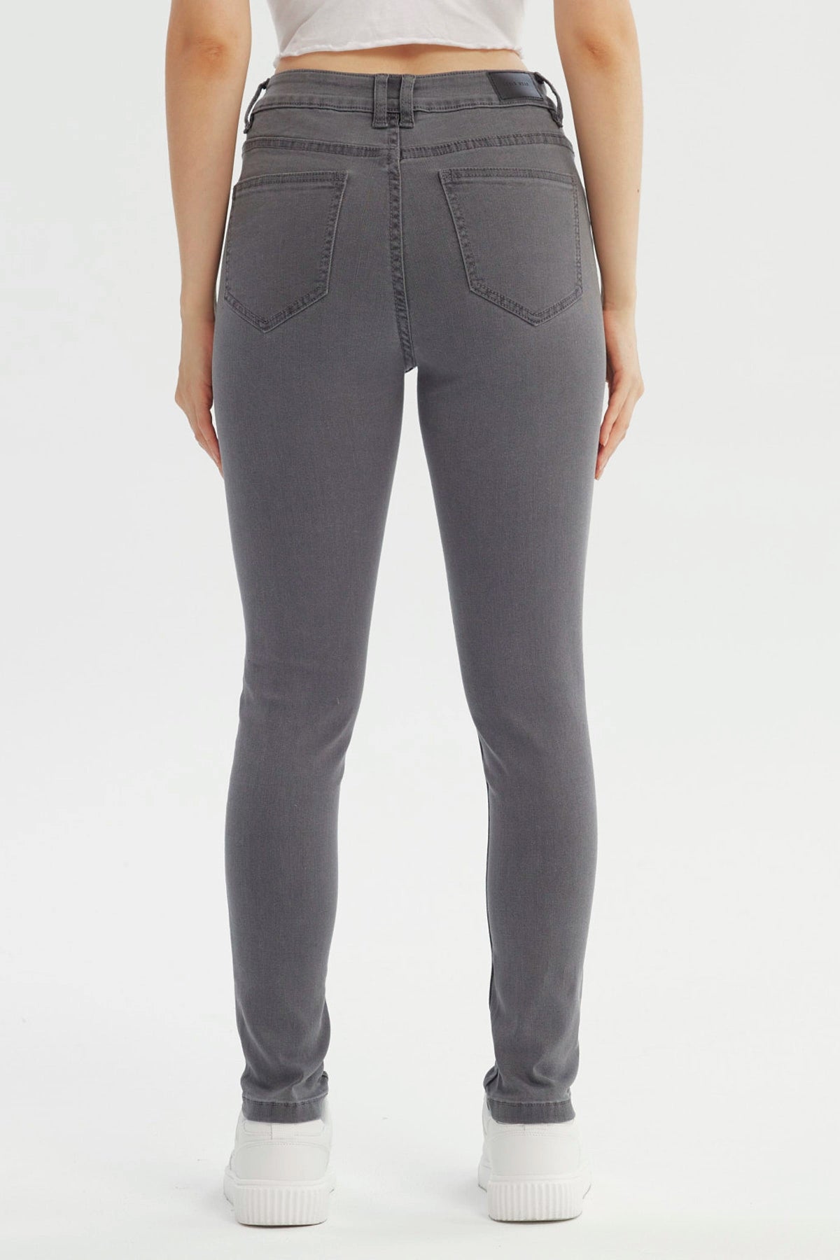 Jeans Mujer Super Skinny Estela Gris