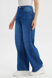 Jeans Mujer Calce Recto Azul