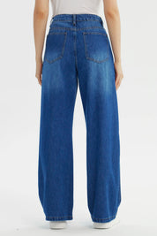Jeans Mujer Calce Recto Azul