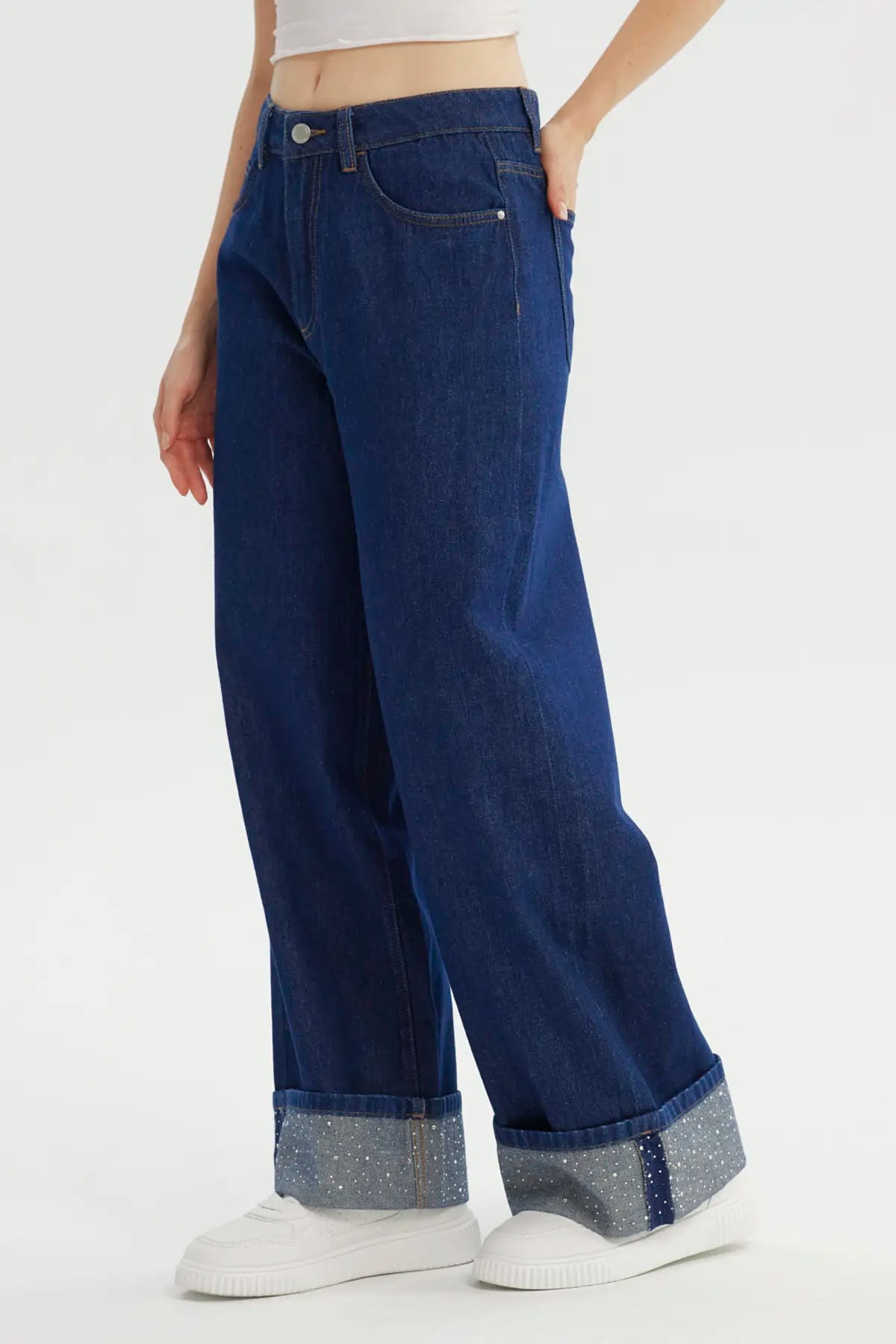 Jeans Mujer Baggy Azul Indigo