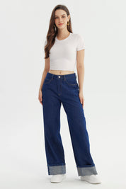 Jeans Mujer Baggy Azul Indigo