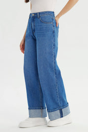 Jeans Mujer Baggy Azul
