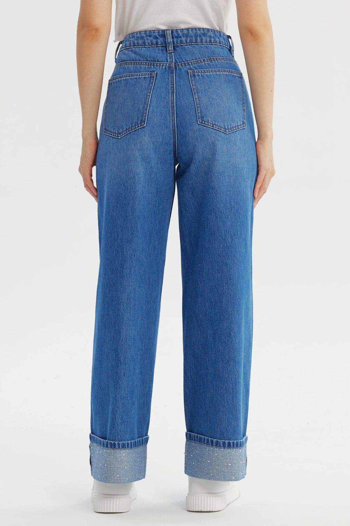 Jeans Mujer Baggy Azul