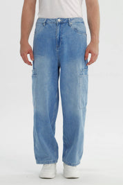 Jeans Hombre Straight Azul Claro