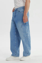 Jeans Hombre Straight Azul Claro