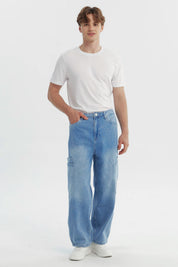Jeans Hombre Straight Azul Claro