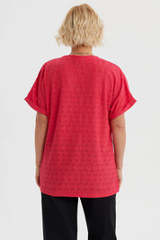 Polera Mujer Lisa Abotonada Fucsia