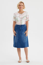 Falda Mujer Denim Azul