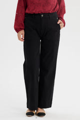 Jeans Clásico Calce Recto Mujer Negro