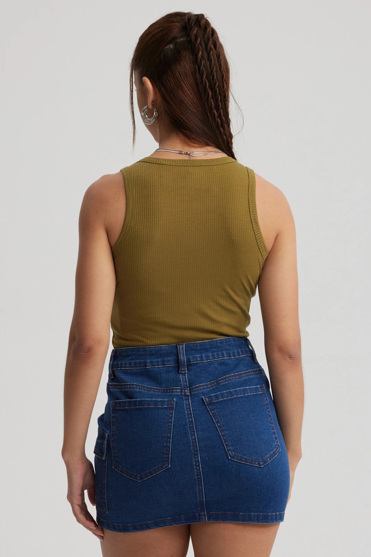 Polera Mujer Sudadera Verde Olivo