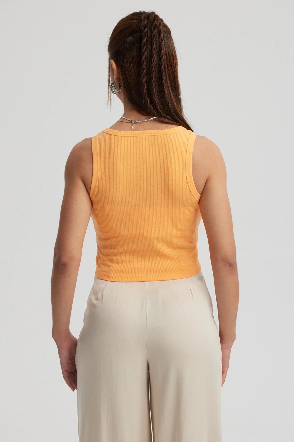 Polera Mujer Sudadera Naranjo