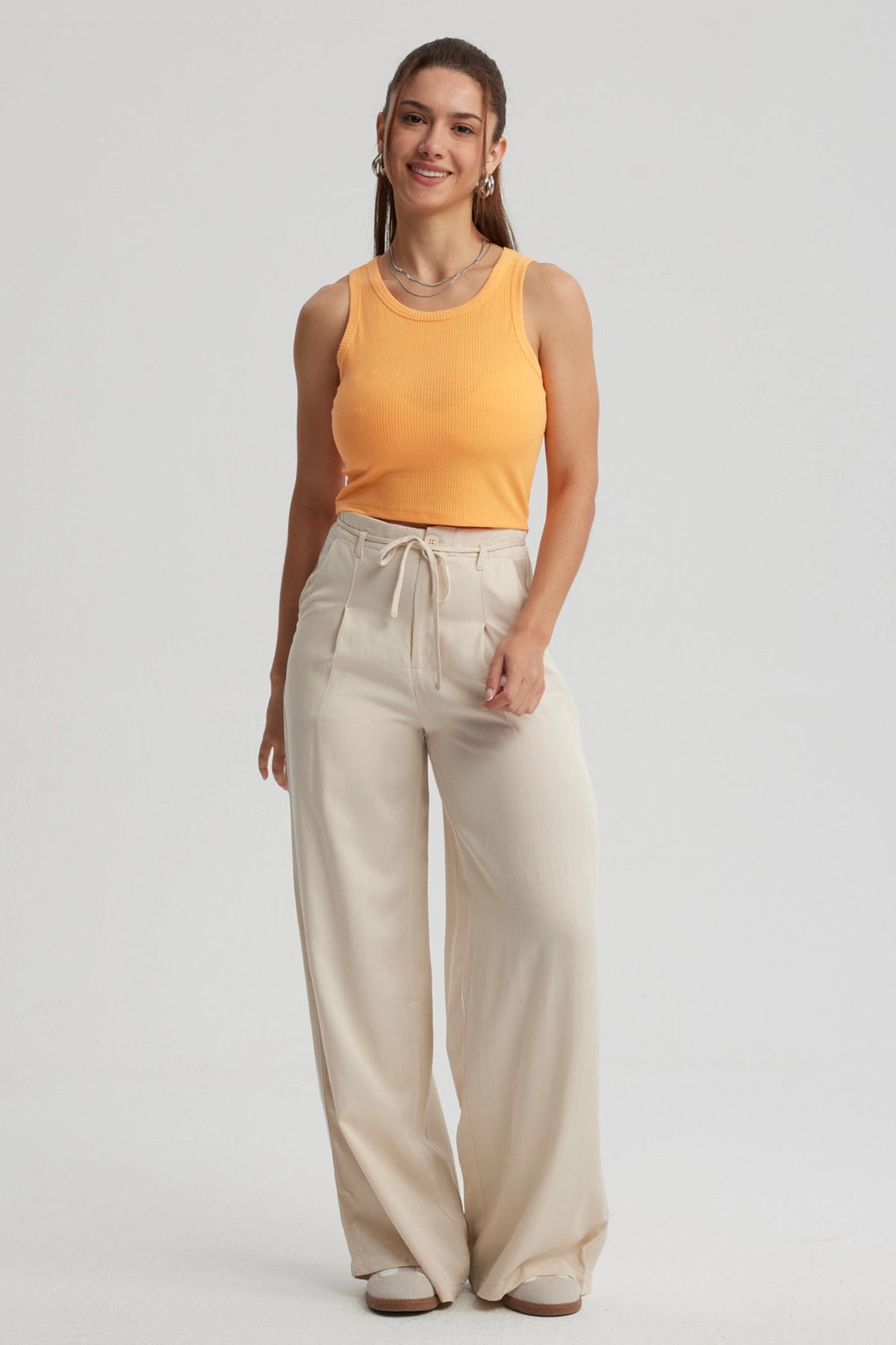 Polera Mujer Sudadera Naranjo