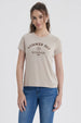 Polera Mujer Gráfica Roll Up Beige