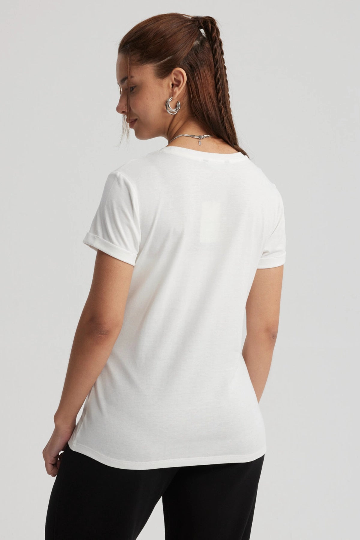 Polera Mujer Gráfica Roll Up Crudo / Rosado