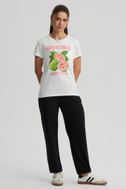 Polera Mujer Gráfica Roll Up Crudo / Rosado