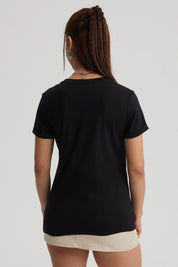 Polera Mujer Gráfica Roll Up Negro / Blanco